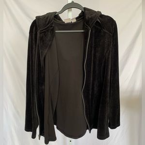CHICO’S Black Velour Jacket